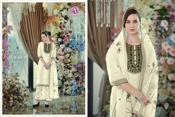 Cream Kashish By Isavasyam Chikankari Work Designer Kurti With Bottom Dupatta Wholesalers In Surat